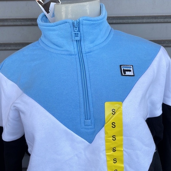 Fila Quarter Zip Pull Over Sweatshirt - Picture 5 of 12